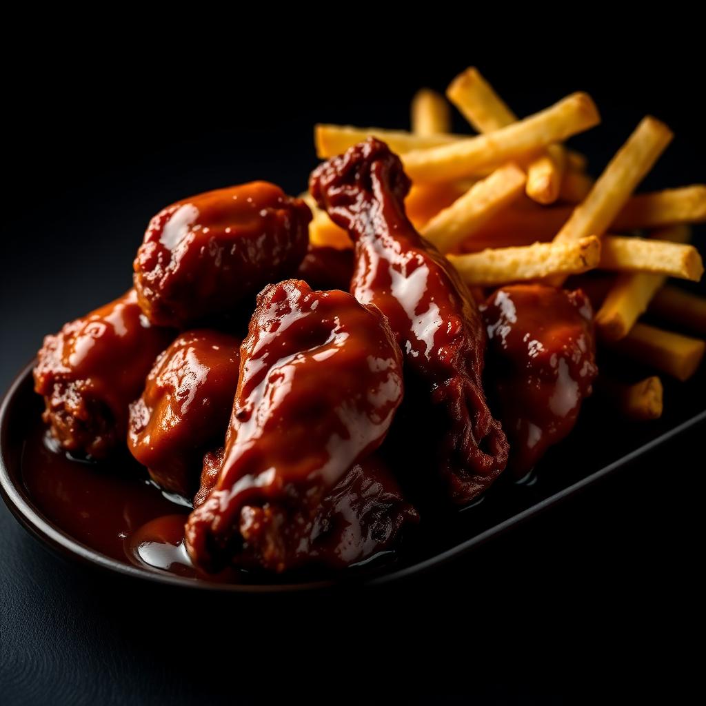 Chicken Wings mit Pommes